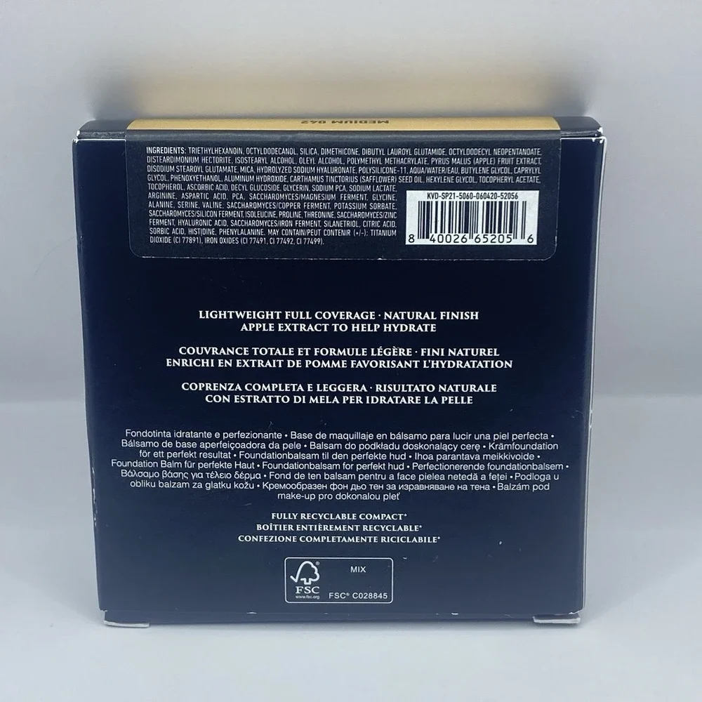Kat Von D KVD Good Apple Skin-Perfecting Foundation Balm - Medium 042 NEW!